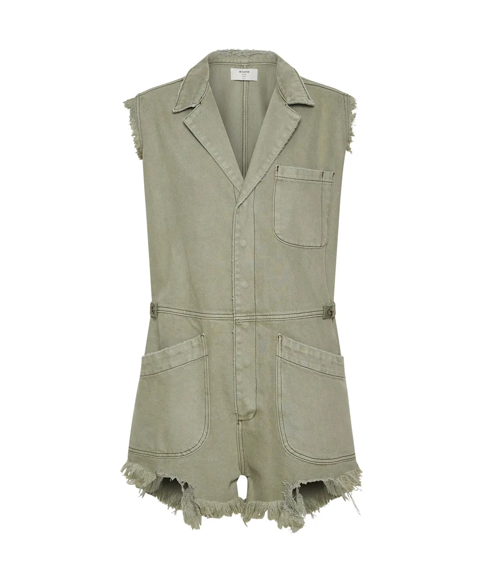 SUPER KHAKI PALLISADES DENIM OVERALL