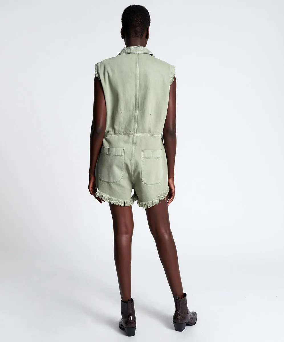 SUPER KHAKI PALLISADES DENIM OVERALL