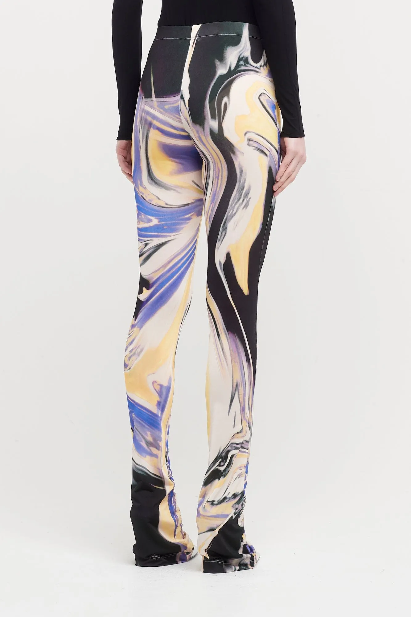 The Attico Long Pants in Lavander/Sunflower/Ivory