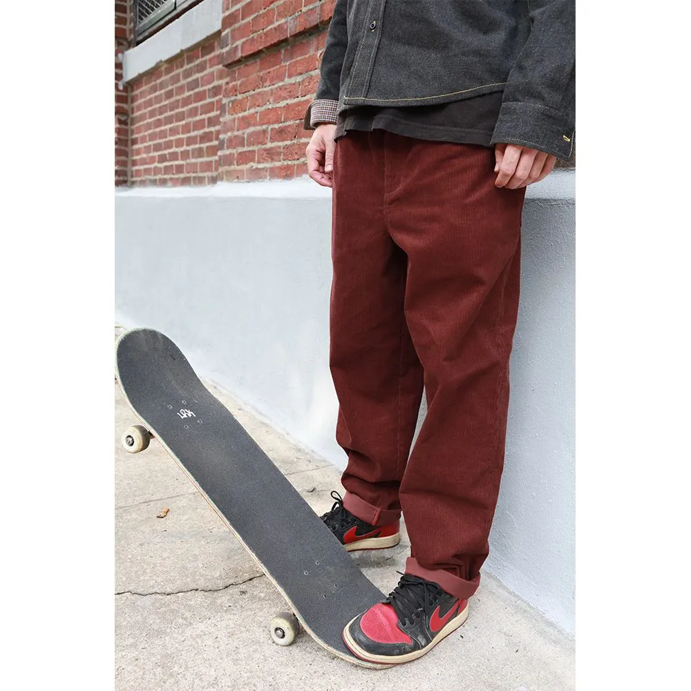 Theories Of Atlantis Stamp Lounge Pants Corduroy Burgundy