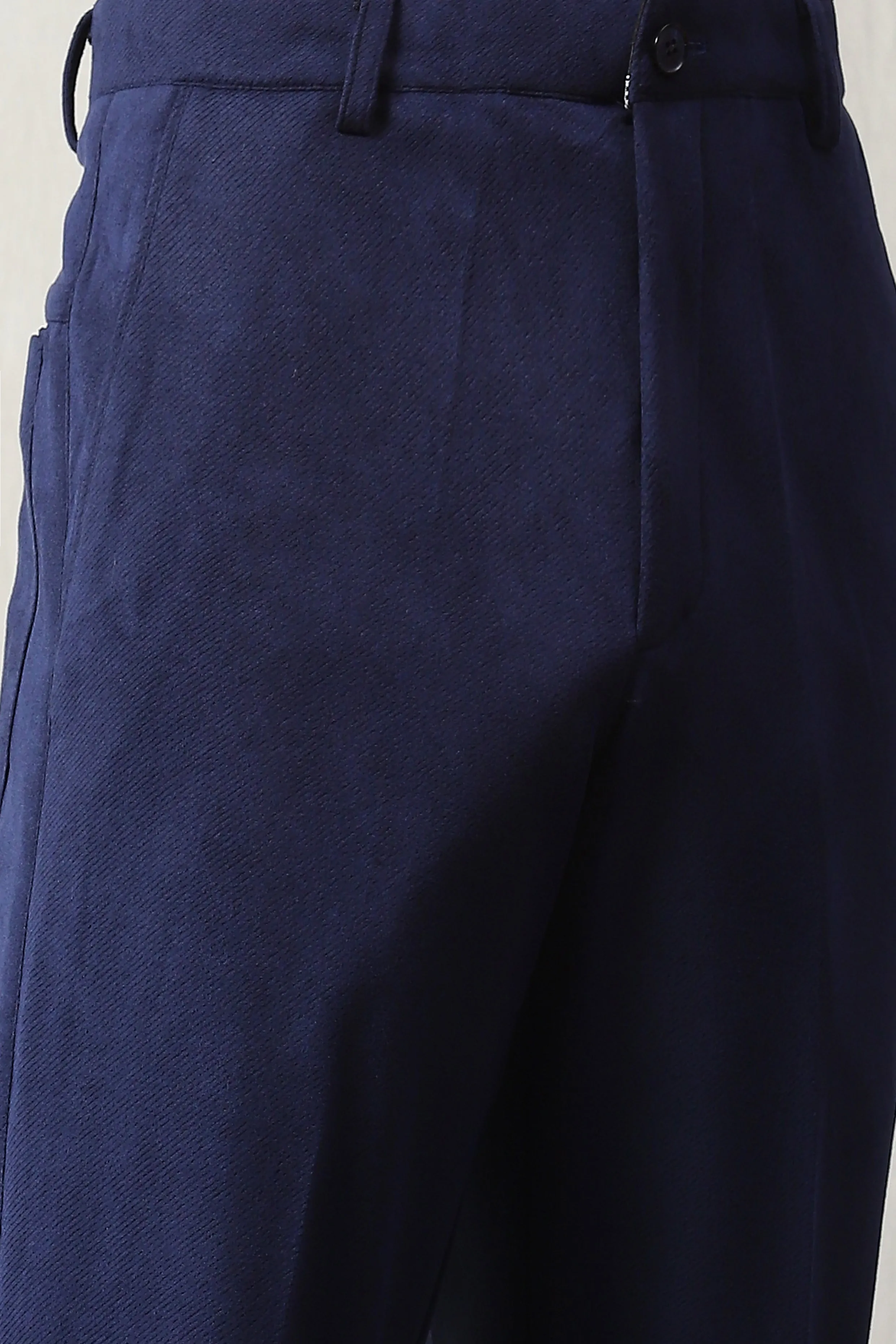 This violet blue corduroy velvet co-ord set has stylish patch pockets