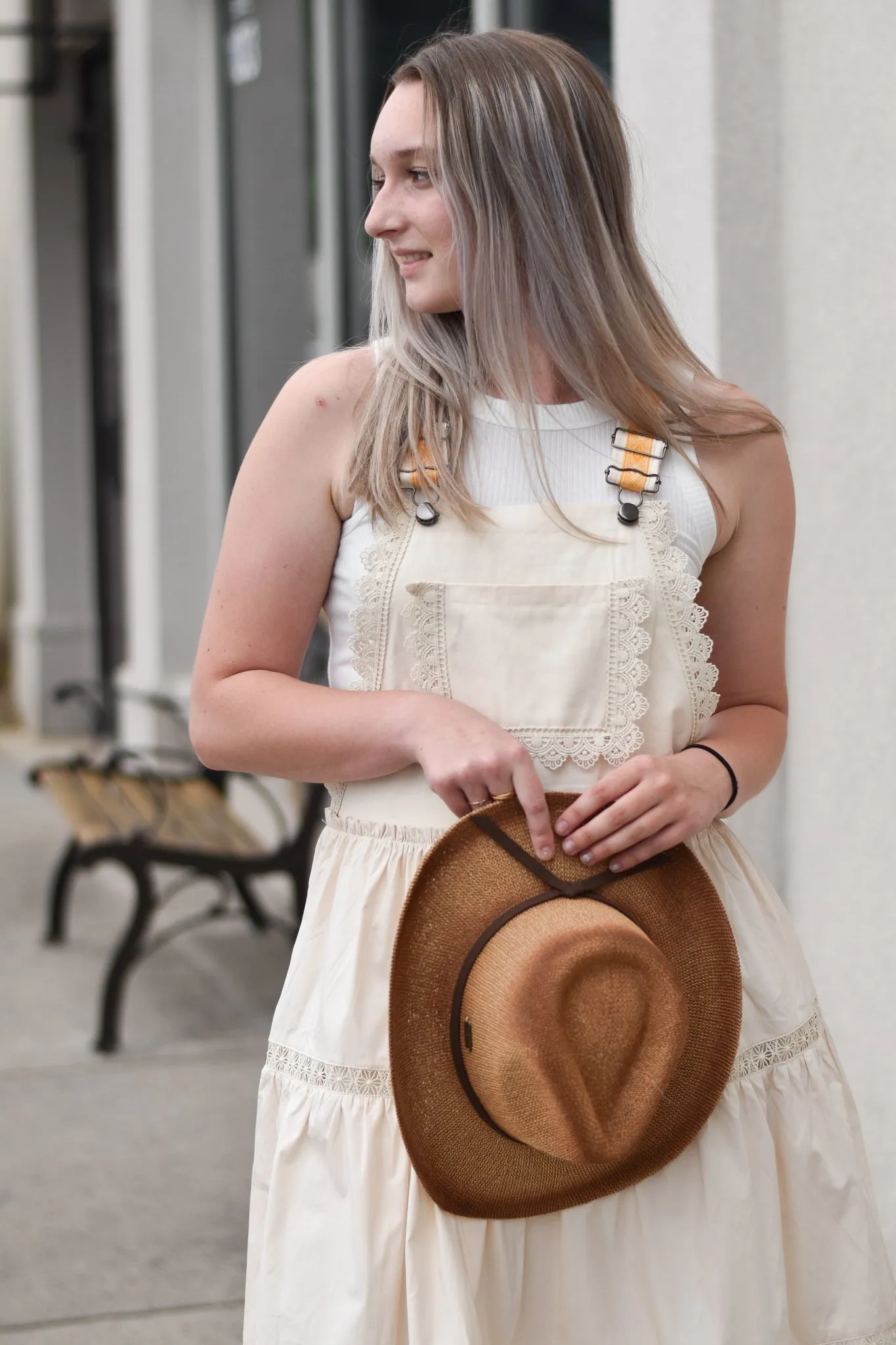 Tiered Romantic Overall Dress