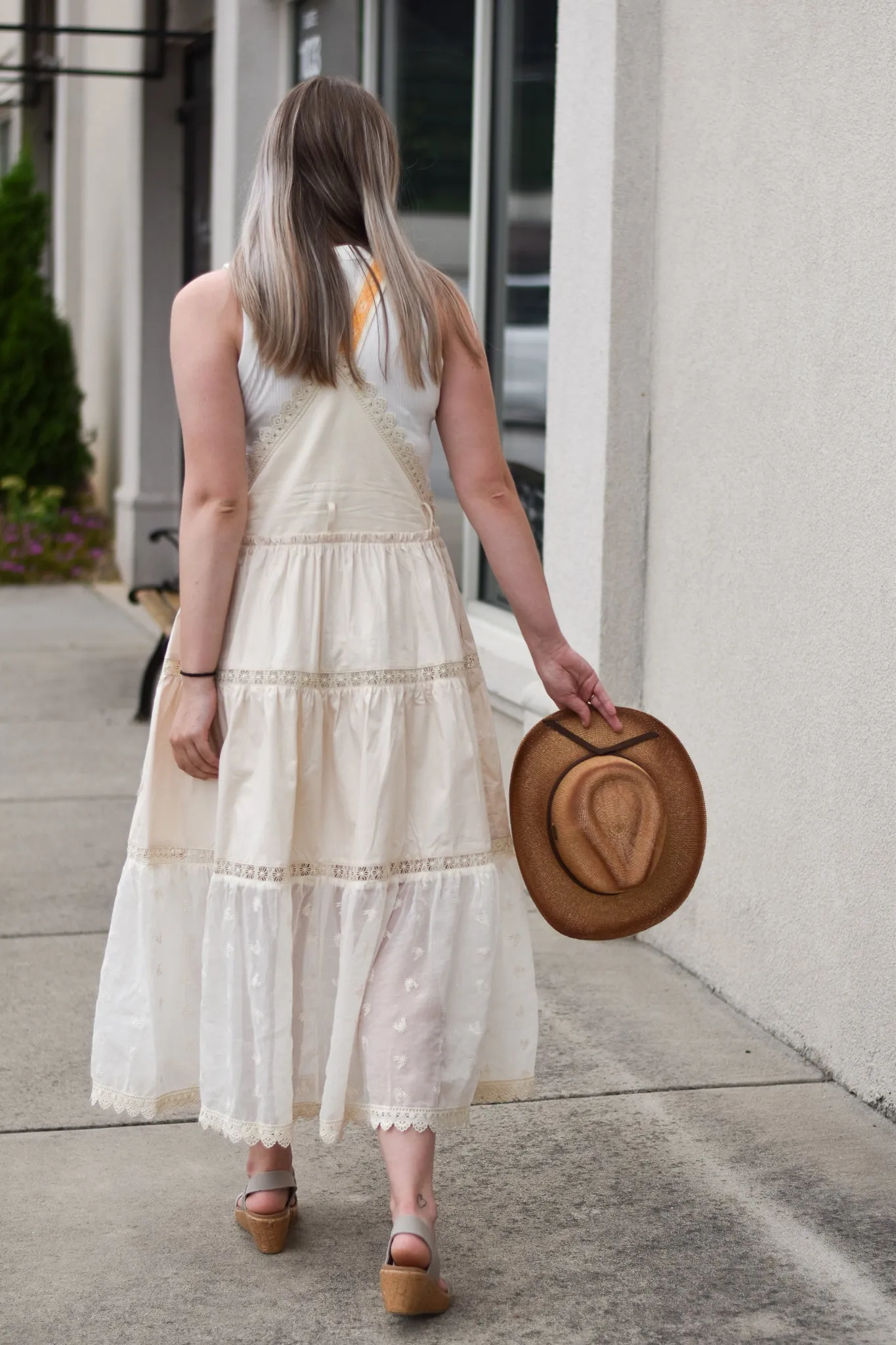 Tiered Romantic Overall Dress