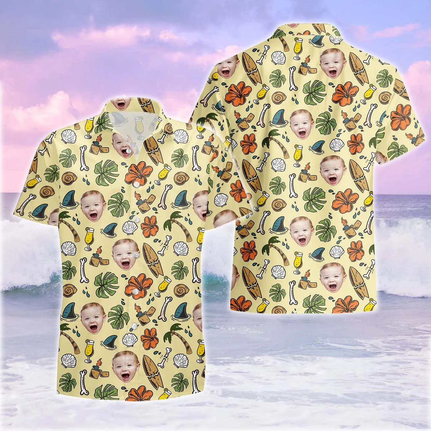 Tropical Wilderness Hawaiian Shirt for Man Woman - Custom Hawaiian Shirt with Face - Custom Father's Day Gift for Dad