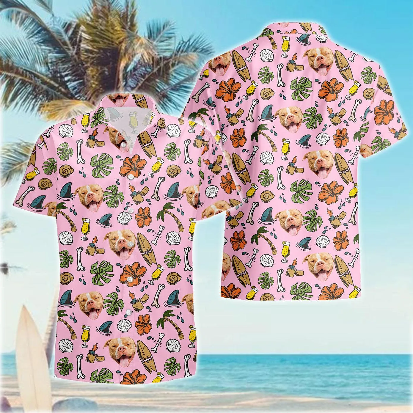 Tropical Wilderness Hawaiian Shirt for Man Woman - Custom Hawaiian Shirt with Face - Custom Father's Day Gift for Dad