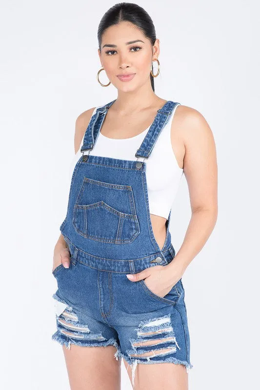Victoria Pocketed Overall Shorts