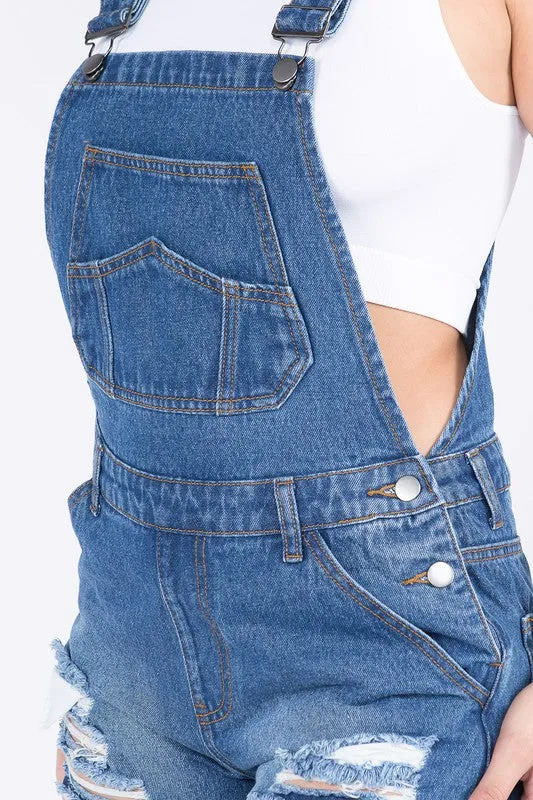 Victoria Pocketed Overall Shorts