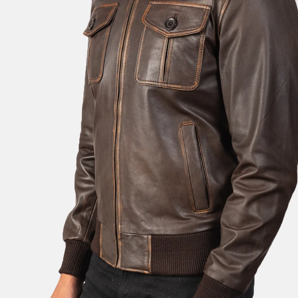 Waxed Sheep Leather Jacket