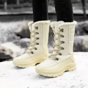 Women Winter Boots Waterproof Winter Mid-Calf Snow Boots Women