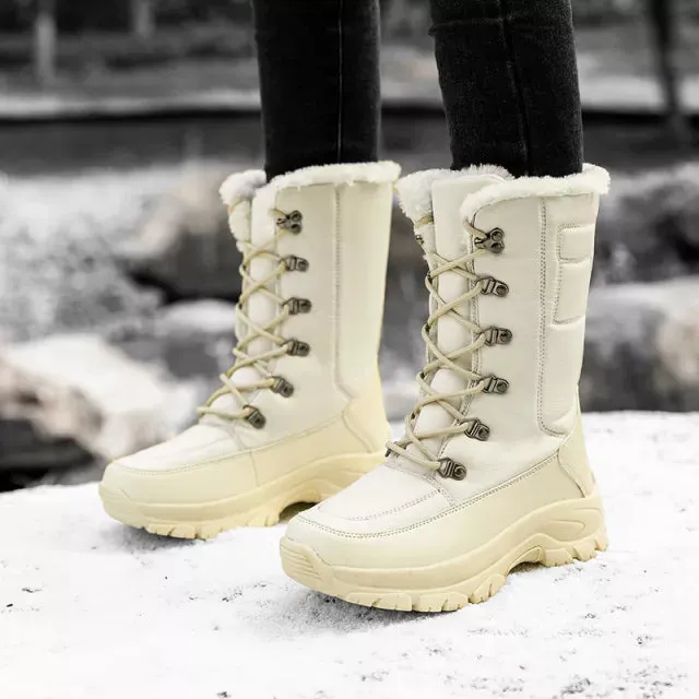 Women Winter Boots Waterproof Winter Mid-Calf Snow Boots Women