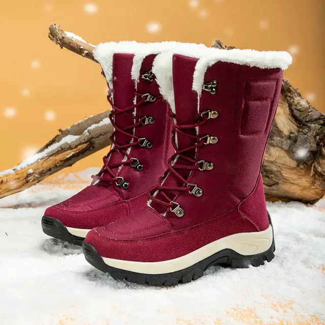 Women Winter Boots Waterproof Winter Mid-Calf Snow Boots Women