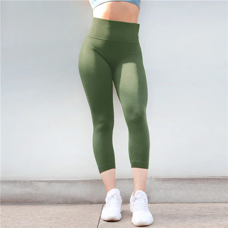 Women's Casual Acrylic Seamless High-Waist Leggings