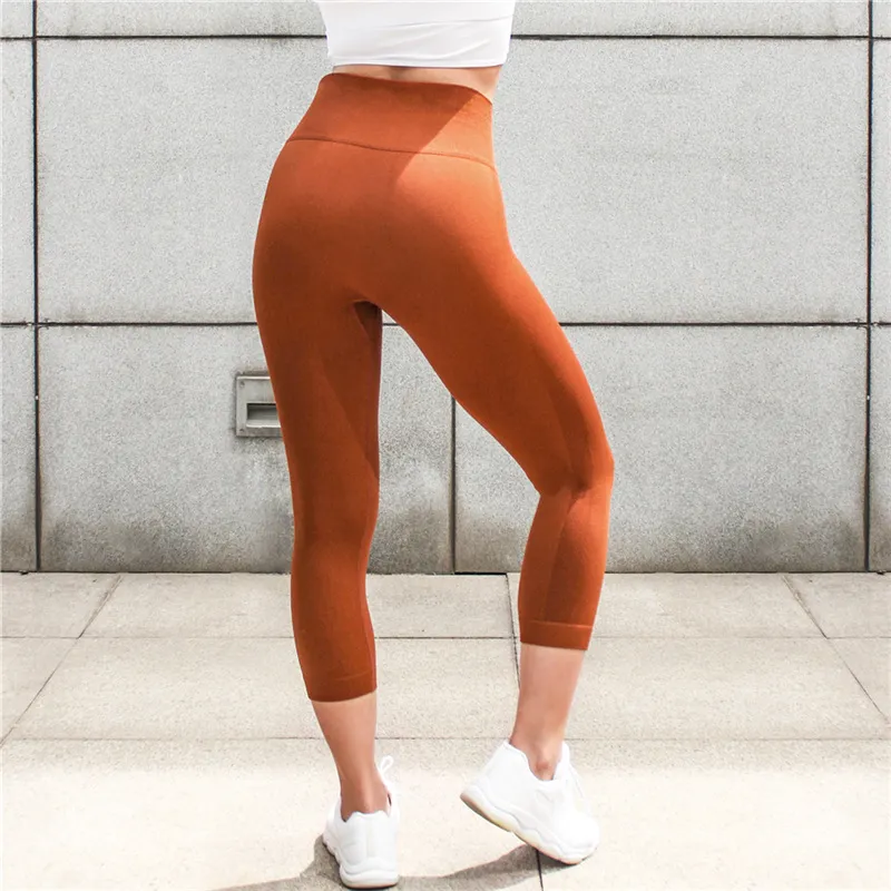 Women's Casual Acrylic Seamless High-Waist Leggings