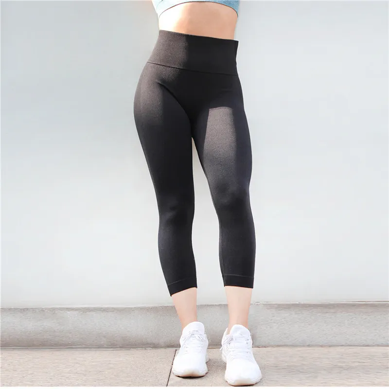 Women's Casual Acrylic Seamless High-Waist Leggings