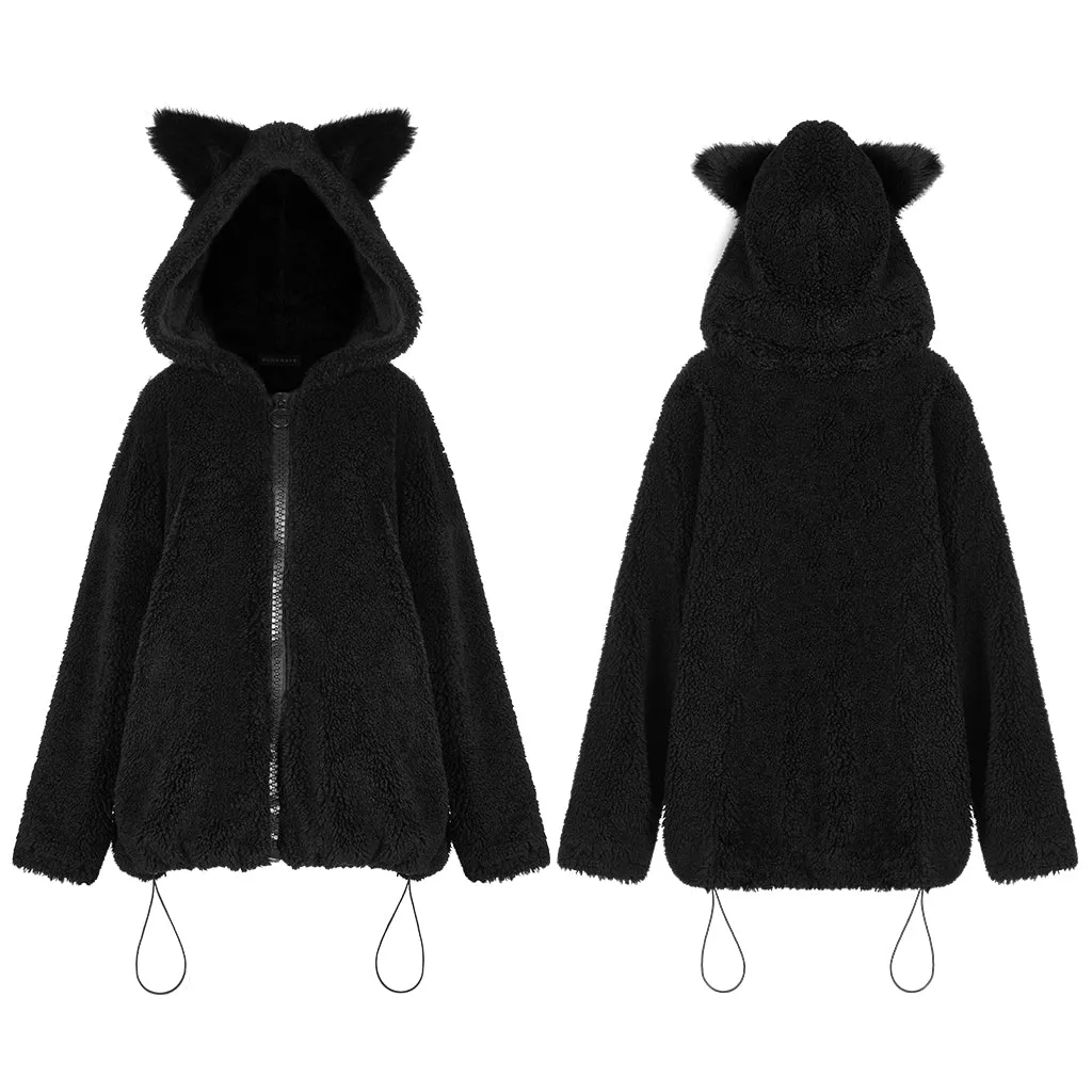 Woolly loose medium length sweater coat OPY-645XCF