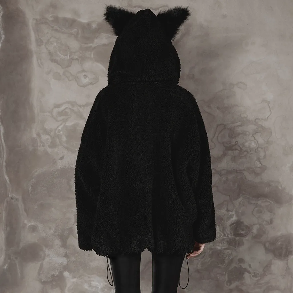 Woolly loose medium length sweater coat OPY-645XCF
