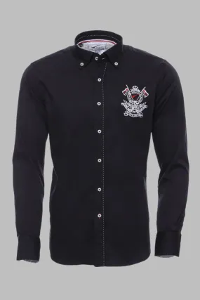 WSS Emblemed Long Sleeve Black Shirt  - Singen